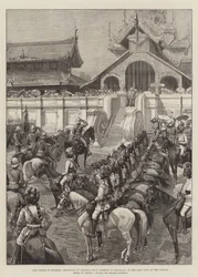 Our Troops in Burma, Reception of General Sir F. Roberts in Mandalay at the East Gate of the Palace